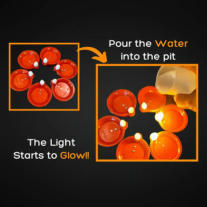 LED Light Water Sensor Diyas Plastic with, Ambient Lights, (Pack of 6/12/)